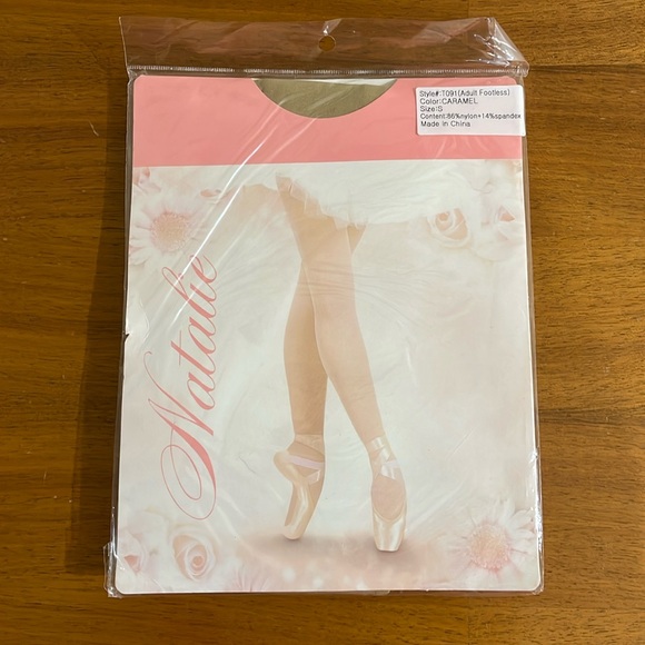 Natalie Caramel S Adult Footless Tights - Picture 1 of 4